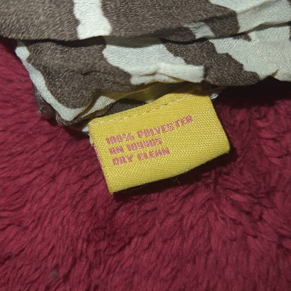 Lloyd Williams Women's Designer Ruffled Blouse Small Brown Button Closure - Picture 9 of 11